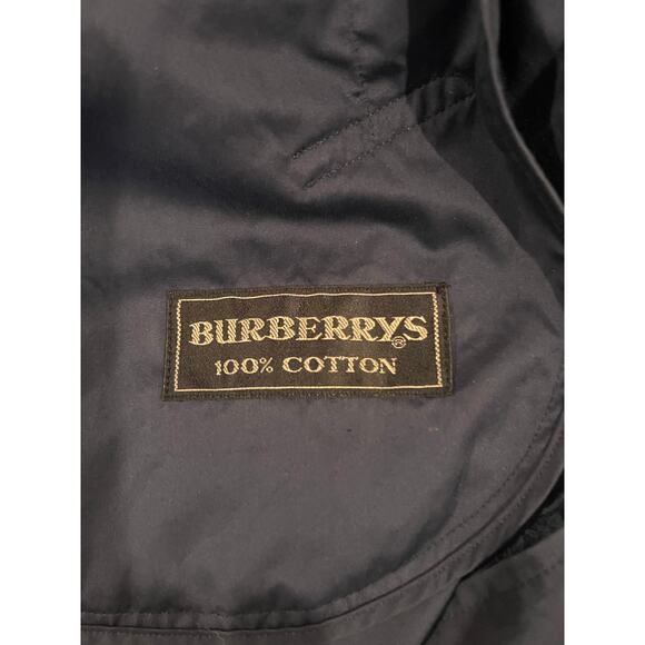 Burberry Kensington Lightweight Long Navy Belted Double Breasted Trench Coat L - Picture 12 of 13